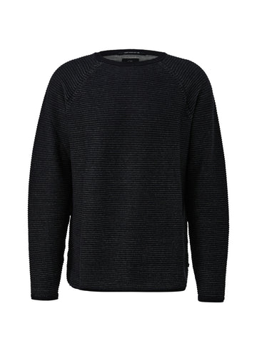 Strickpullover aus Baumwolle mit Struktur