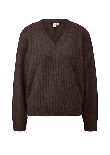 Strickpullover mit Rippstruktur
