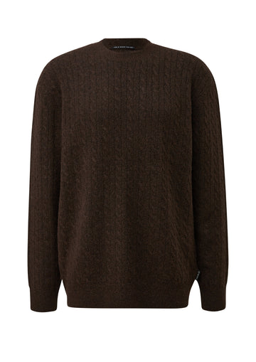 Strickpullover mit Zopfmuster