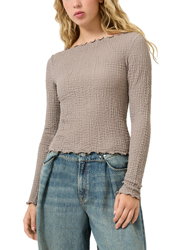 Strukturiertes Langarmshirt