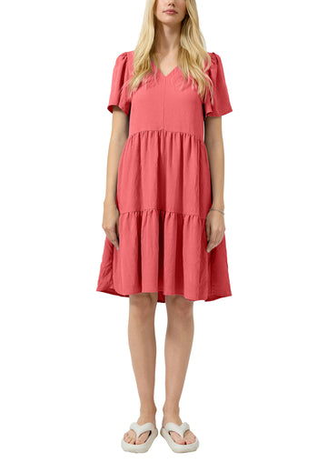 Stufenkleid mit V-Ausschnitt