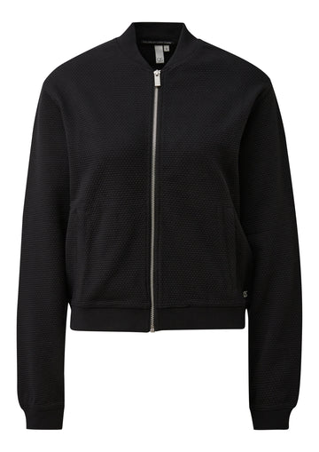 Sweatblouson aus strukturiertem Baumwollmix