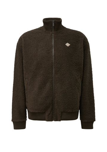 Teddyfleece Jacke mit Troyer-Kragen