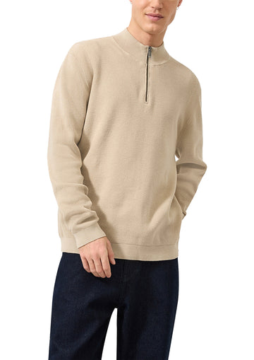 Troyer-Strickpullover mit Stehkragen
