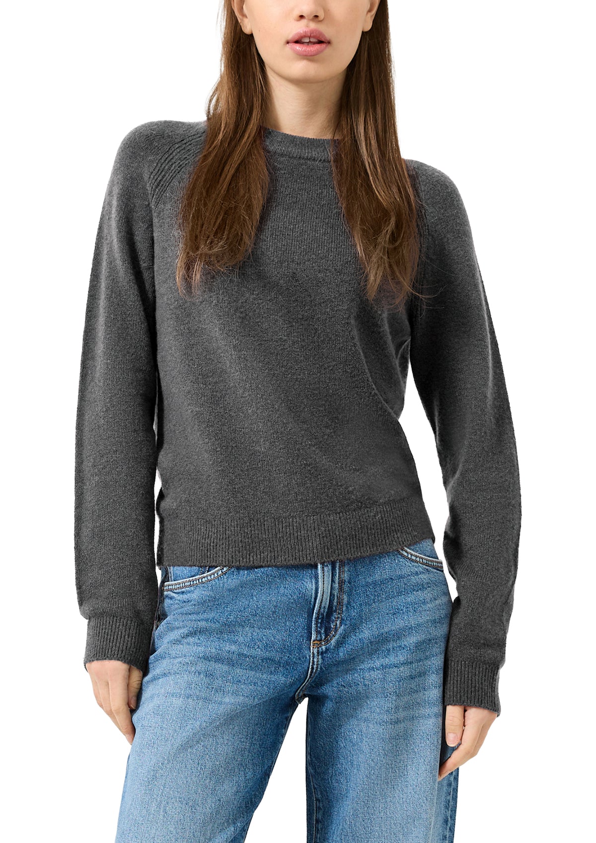 Q/S by s.Oliver Pullover  grau