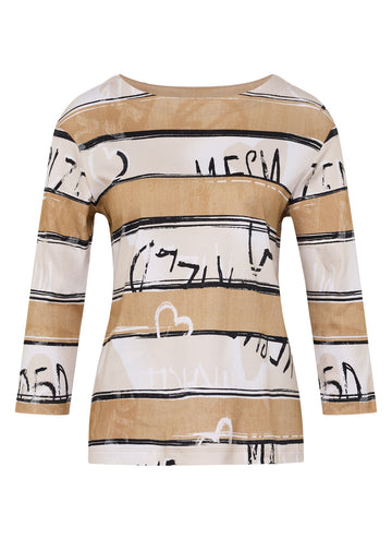 3/4 Arm Shirt mit Streifen