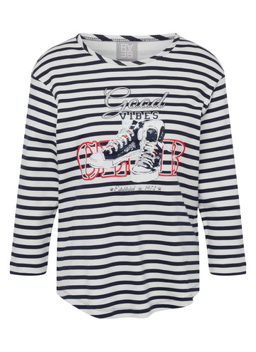 3/4 Shirt mit Streifen