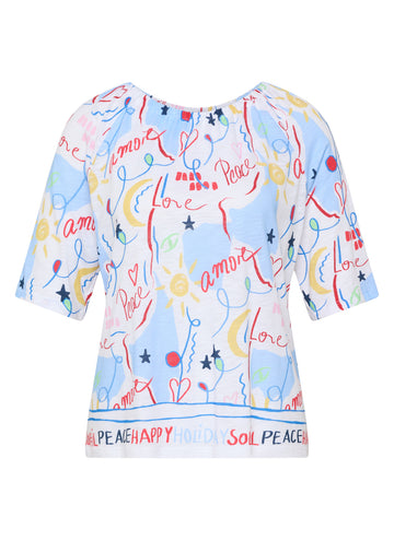 Ciao Sicilia T-Shirt mit Allover-Print