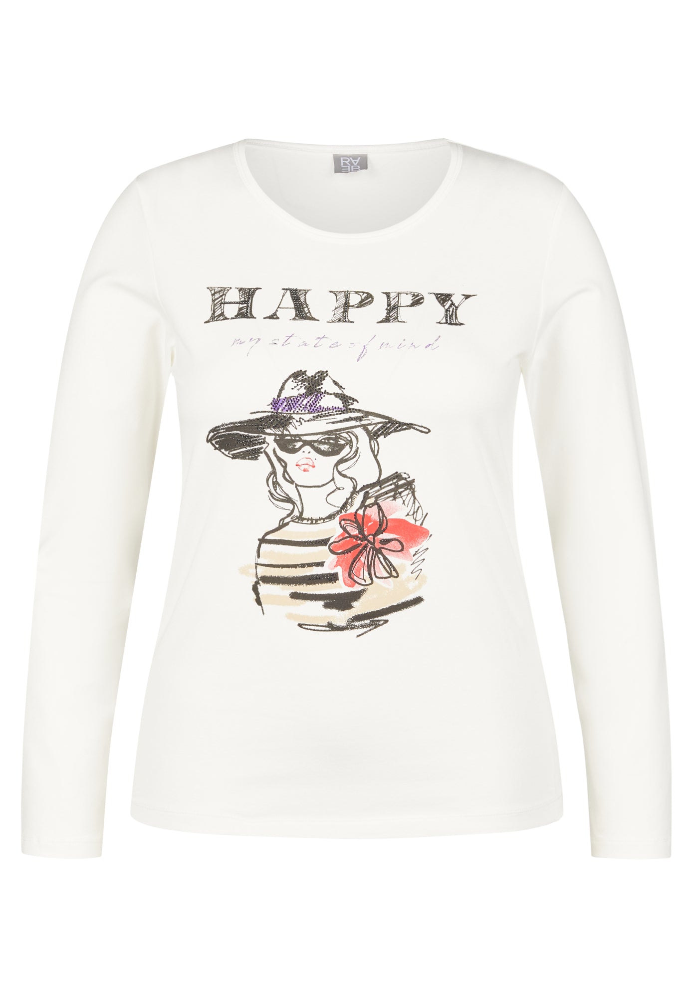 Rabe Langarmshirts  weiß