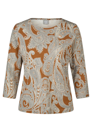 SUNSET VALLEY  3/4-Paisley-Shirt