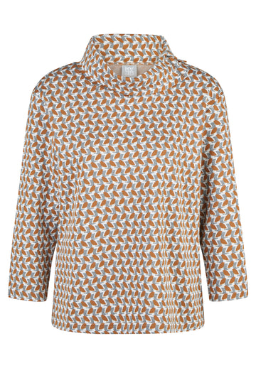 SUNSET VALLEY 3/4-Shirt mit Jacquard-Muster