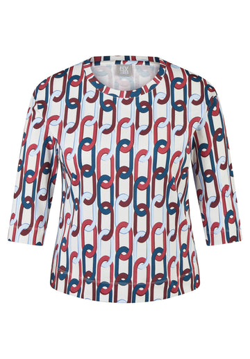 Shirt mit grafischem Druck und 3/4-Ärmeln