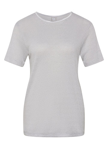 Strukturiertea Feinstrick T-Shirt