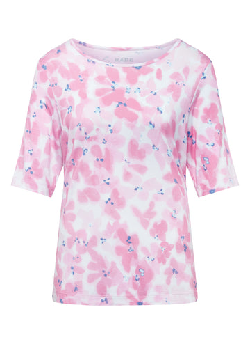 T-Shirt Powder Rose  mit mit Blumenmuster