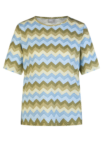Tropic Glam Shirt mit Zickzackmuster