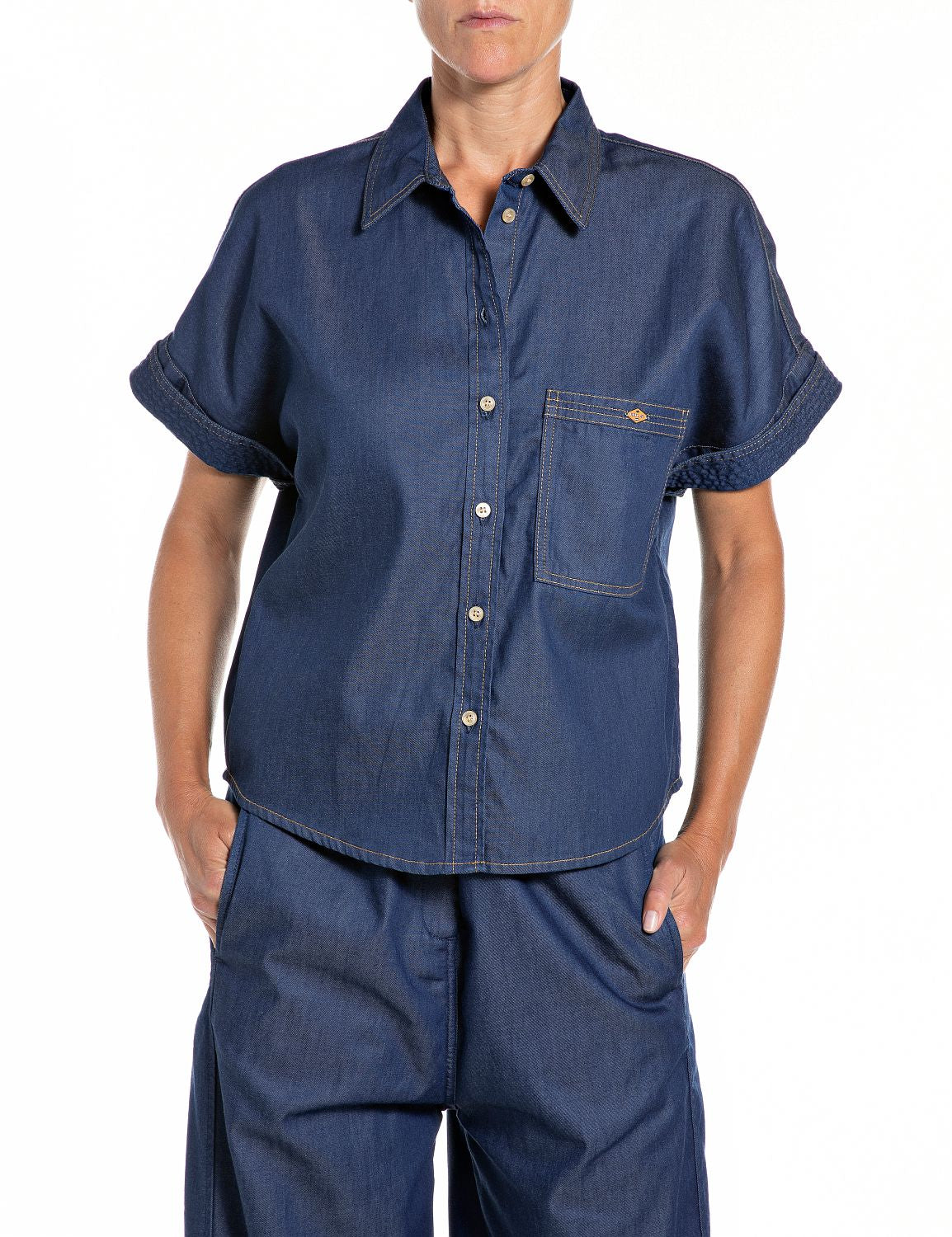 Replay Blusen  dunkelblau