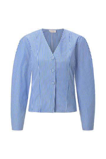 Baumwollbluse mit Streifen