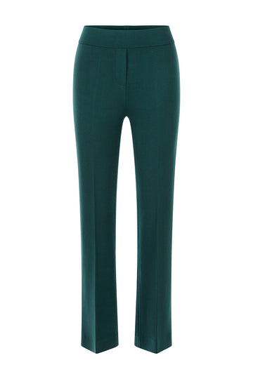 Bootcut-Stoffhose mit Gummibund