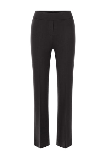 Bootcut-Stoffhose mit Gummibund
