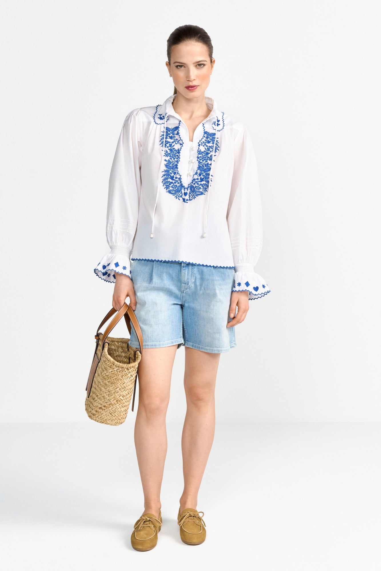 Rich & Royal Jeansshorts  hellblau