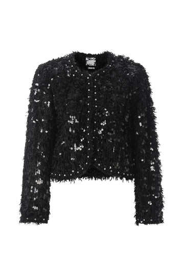 Kurze Jacke mit Pailletten