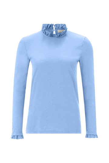 Longsleeve mit Rüschenkragen