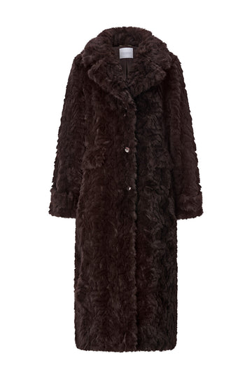 Oversized-Mantel aus flauschigem Fellimitat