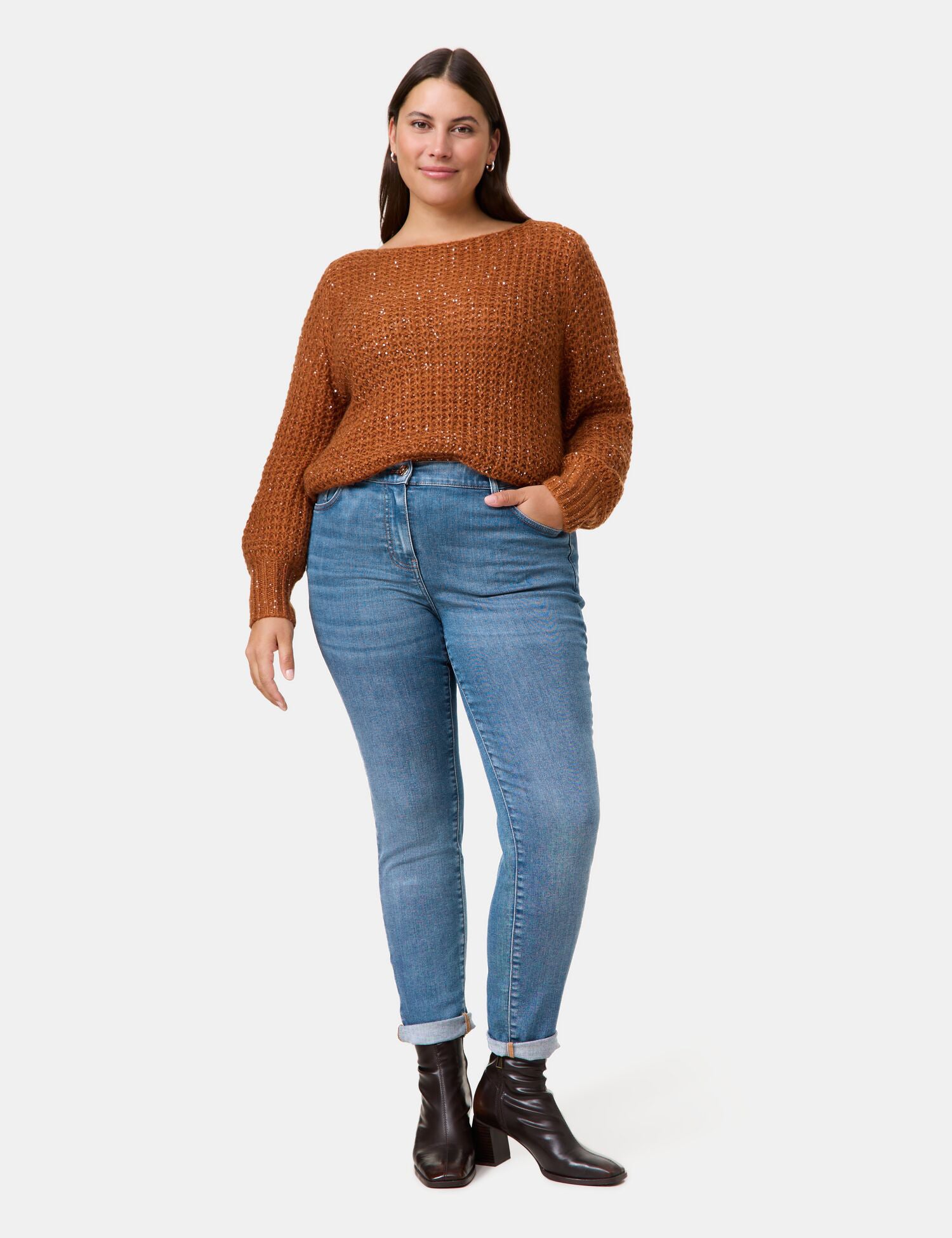 Samoon Skinny, Slim  blau