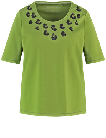 Halbarmshirt mit Paillettendekor