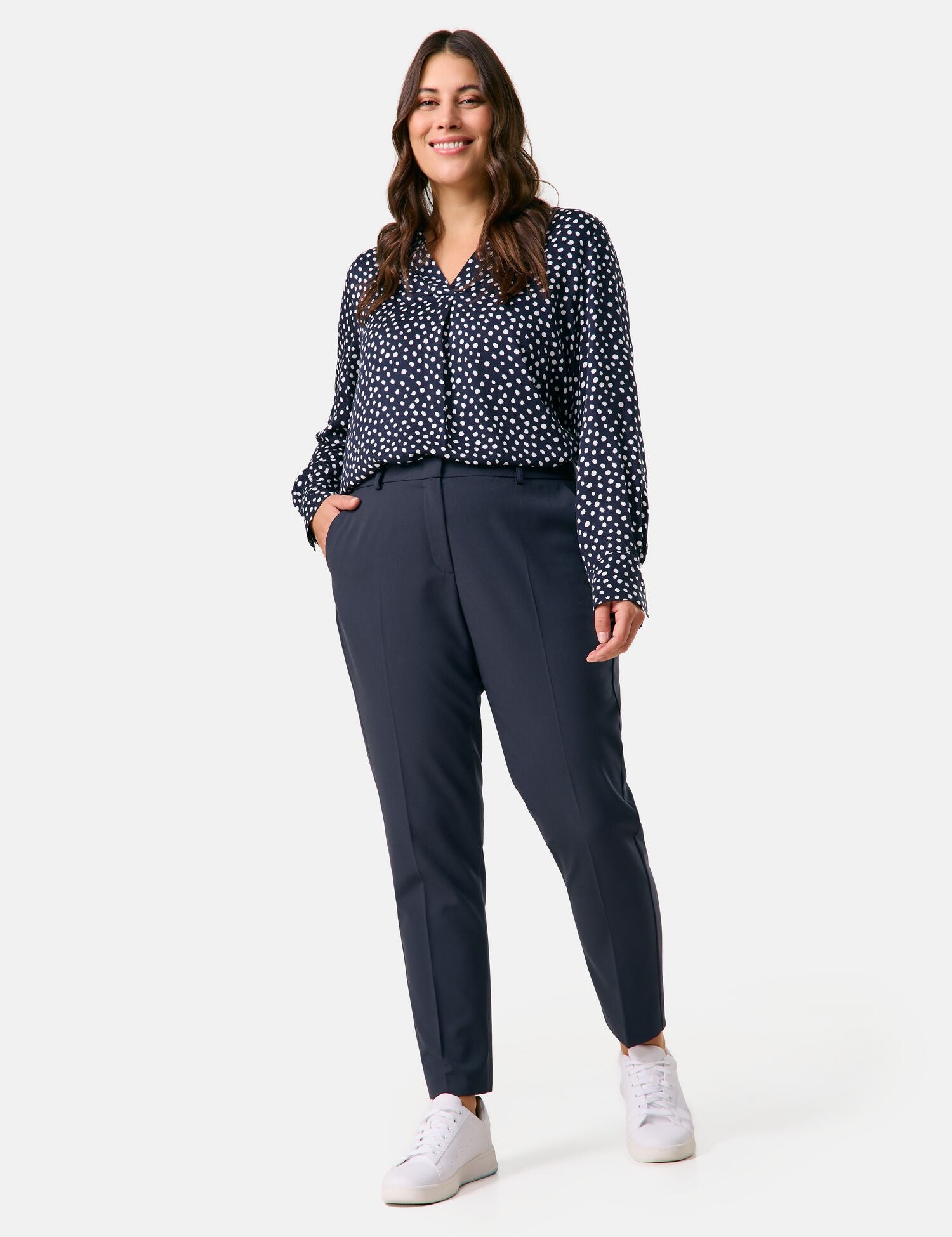 Samoon Businesshosen  blau