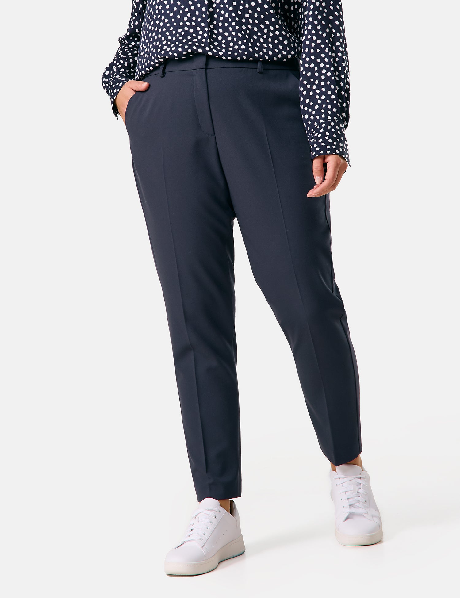 Samoon Businesshosen  blau