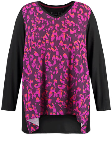 Langarmshirt mit Blusenfront