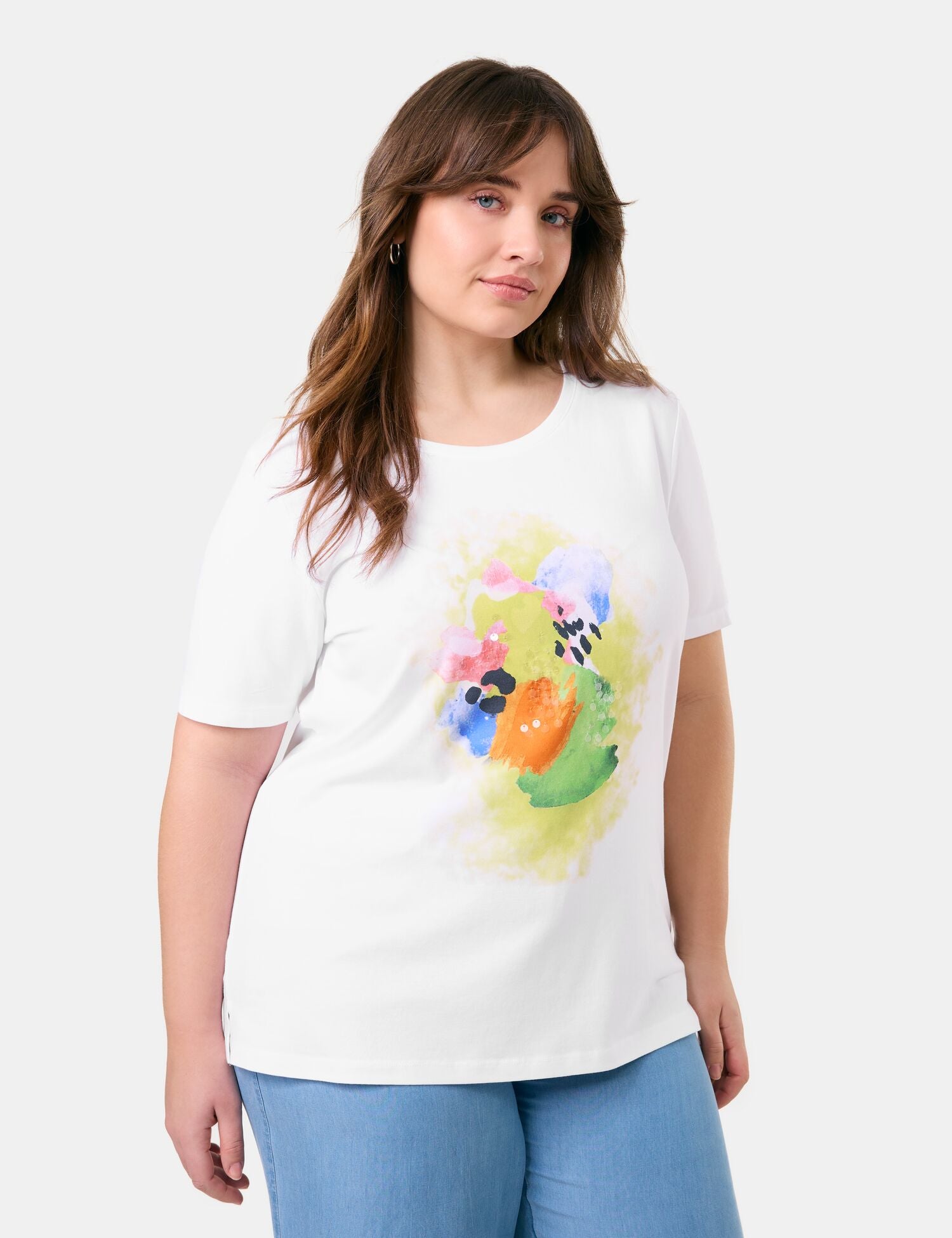 Samoon T-Shirts  weiß