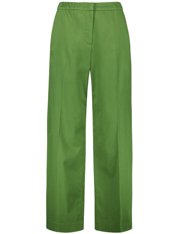 Weite Hose aus Baumwoll-Stretch