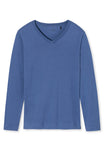 Schiesser Pyjamashirts  blau