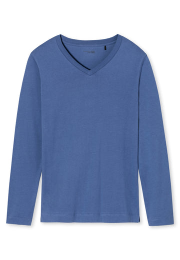 Langarmshirt mit V-Ausschnitt