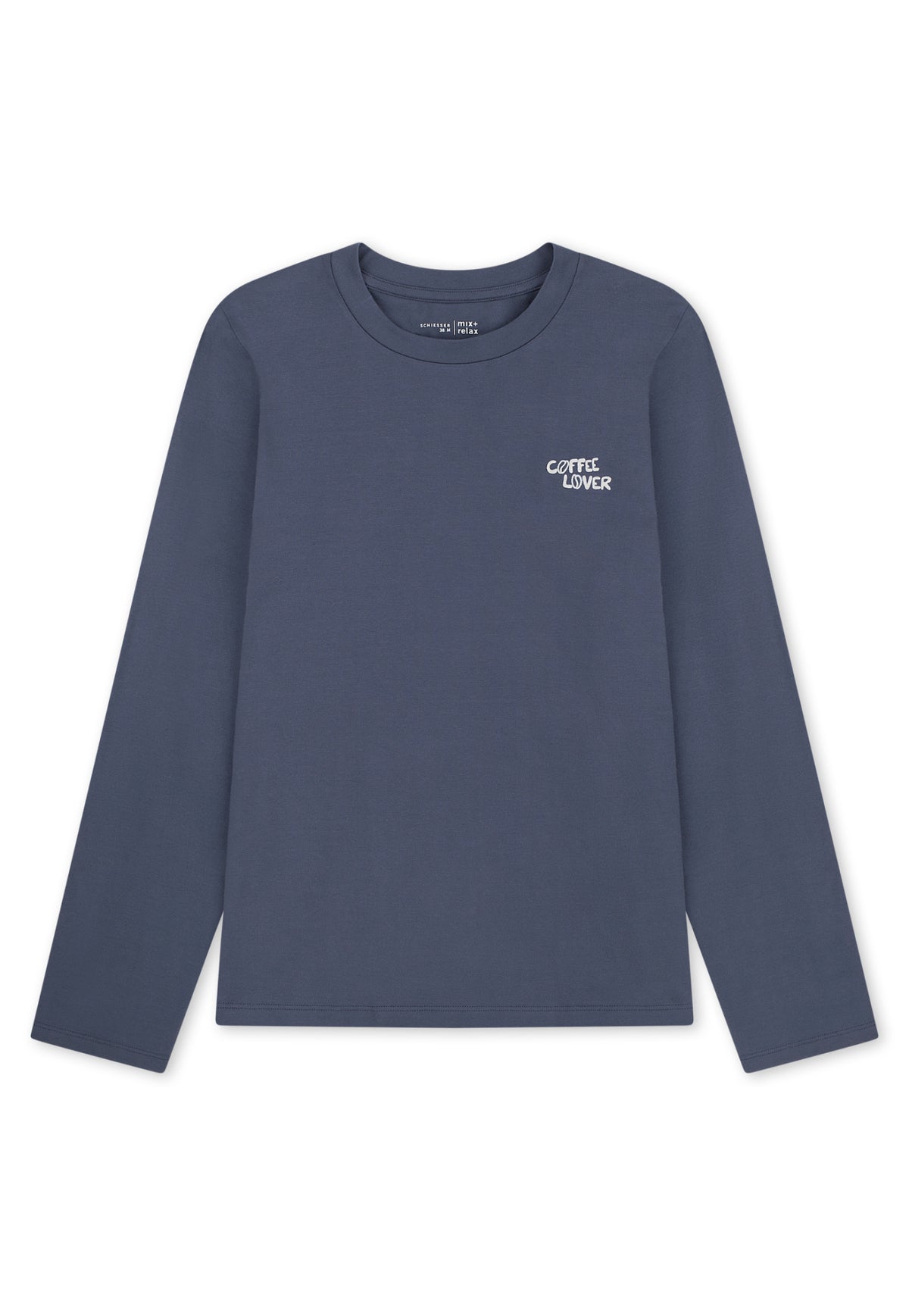 Schiesser Pyjamashirts  blau