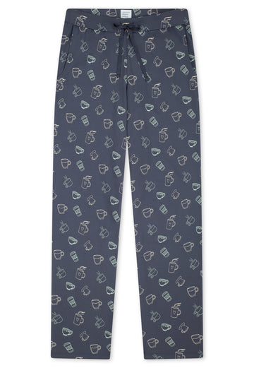Mix+Relax Pyjamahose mit Kaffeetassen-Print