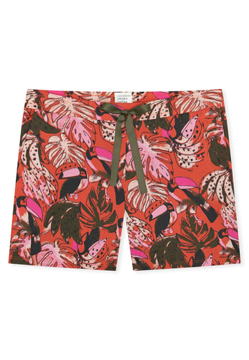 Mix+Relax Pyjamashorts mit Dschungelprint