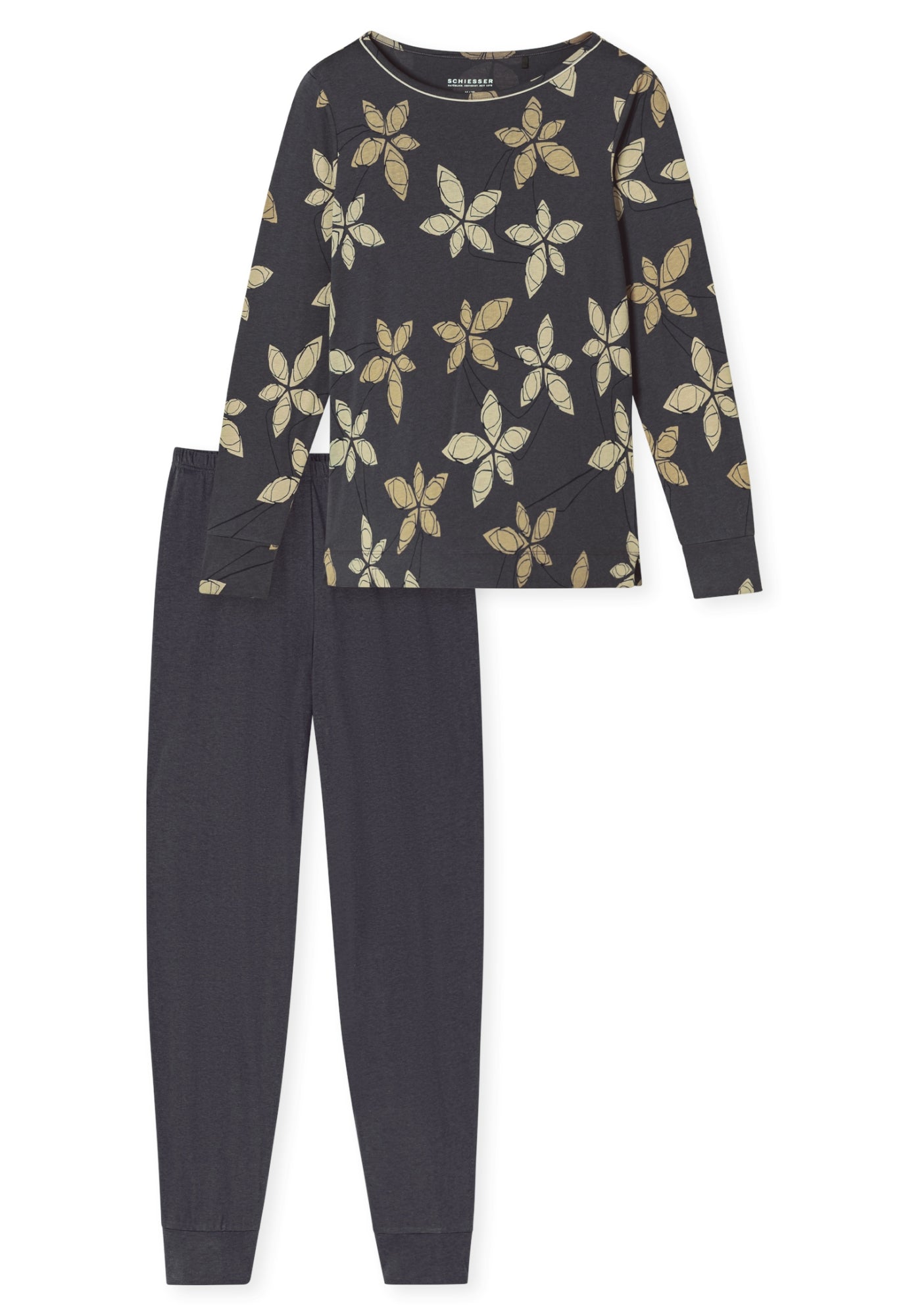 Schiesser Pyjama  dunkelgrau