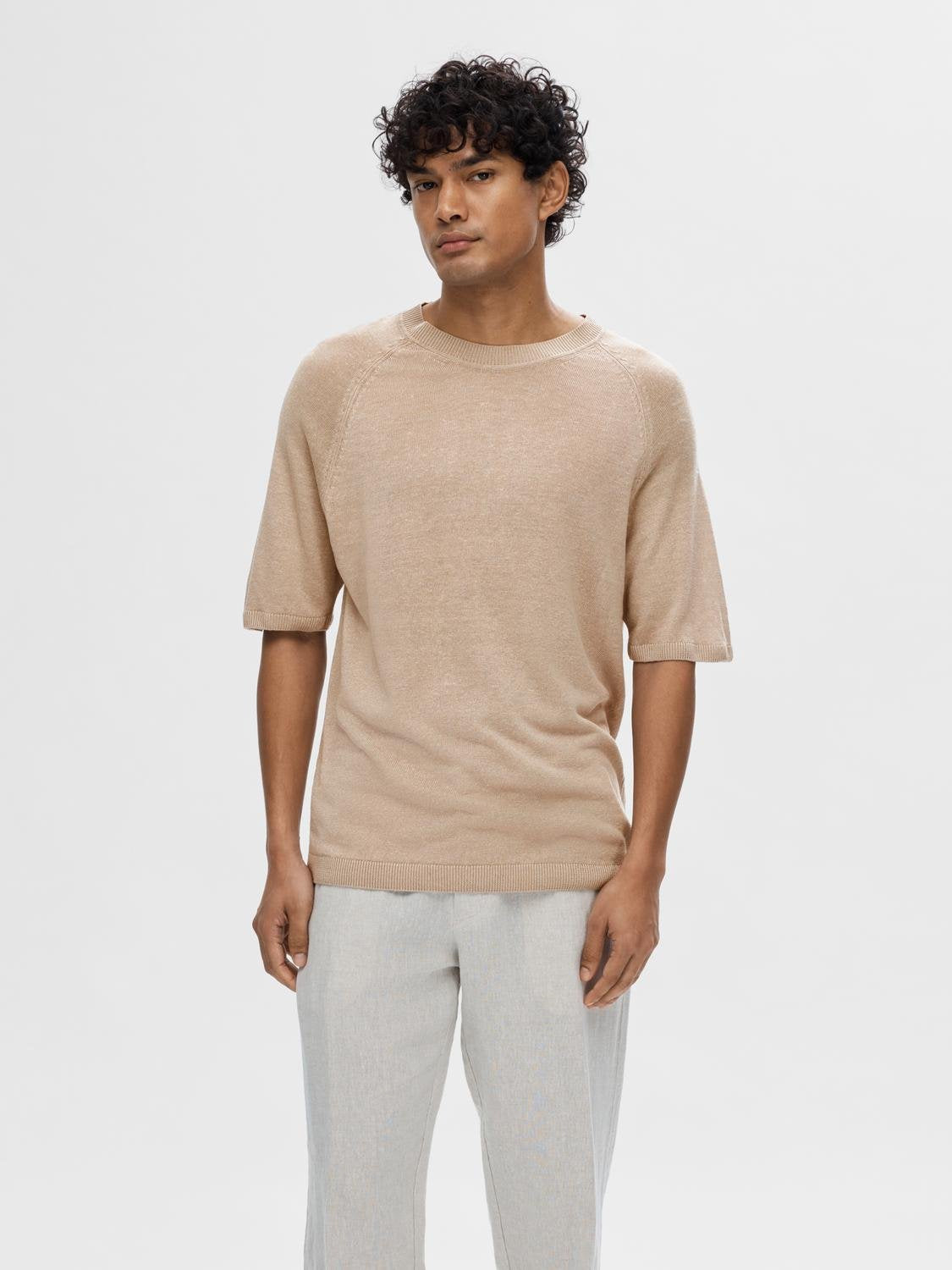 Selected T-Shirts  hellbraun