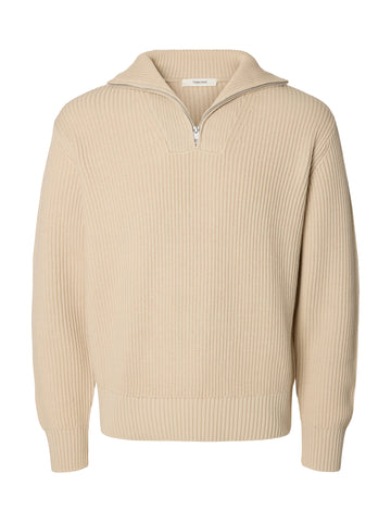 Half-Zip Pullover mit High Neck