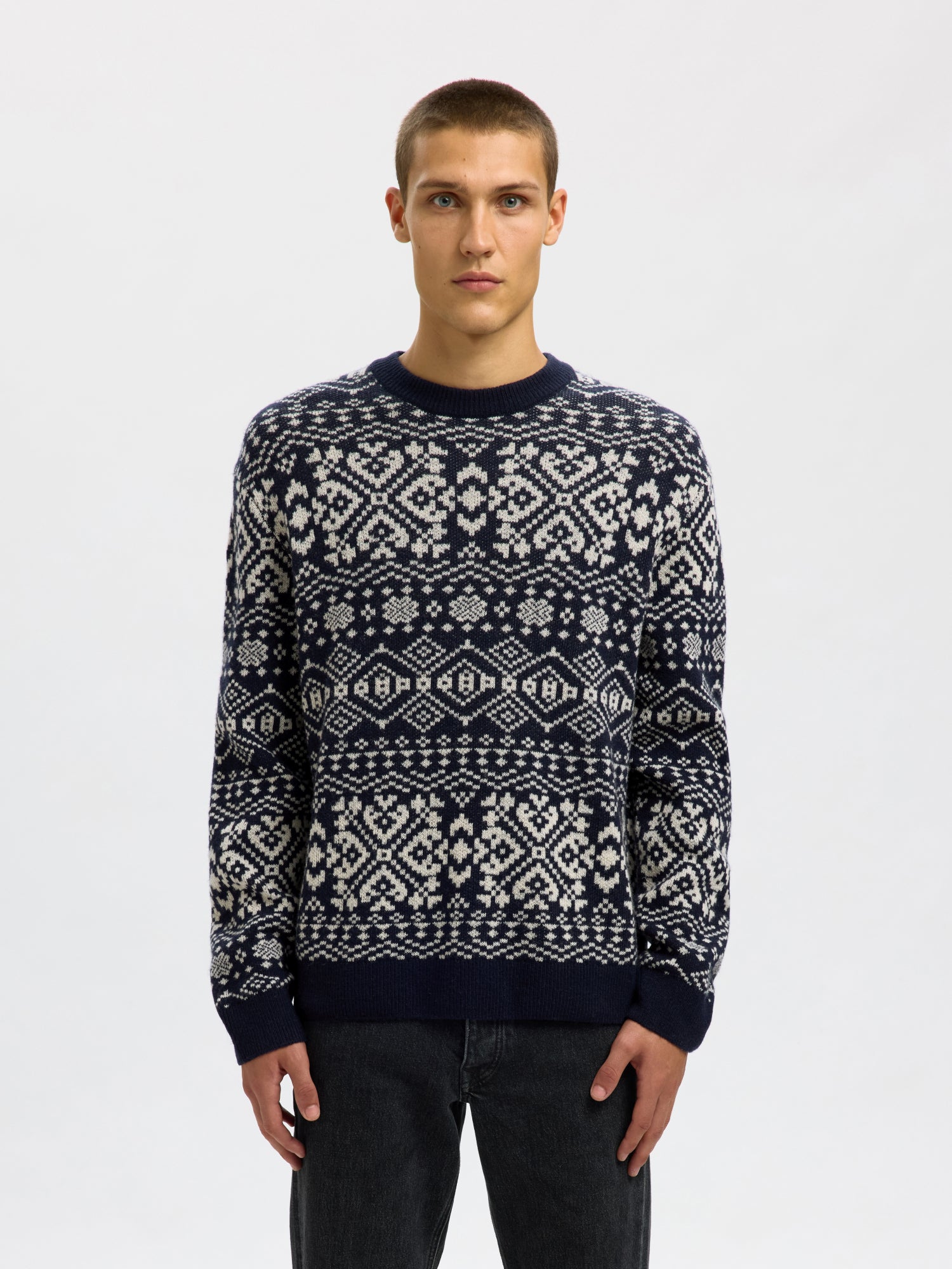 Selected Pullover  blau