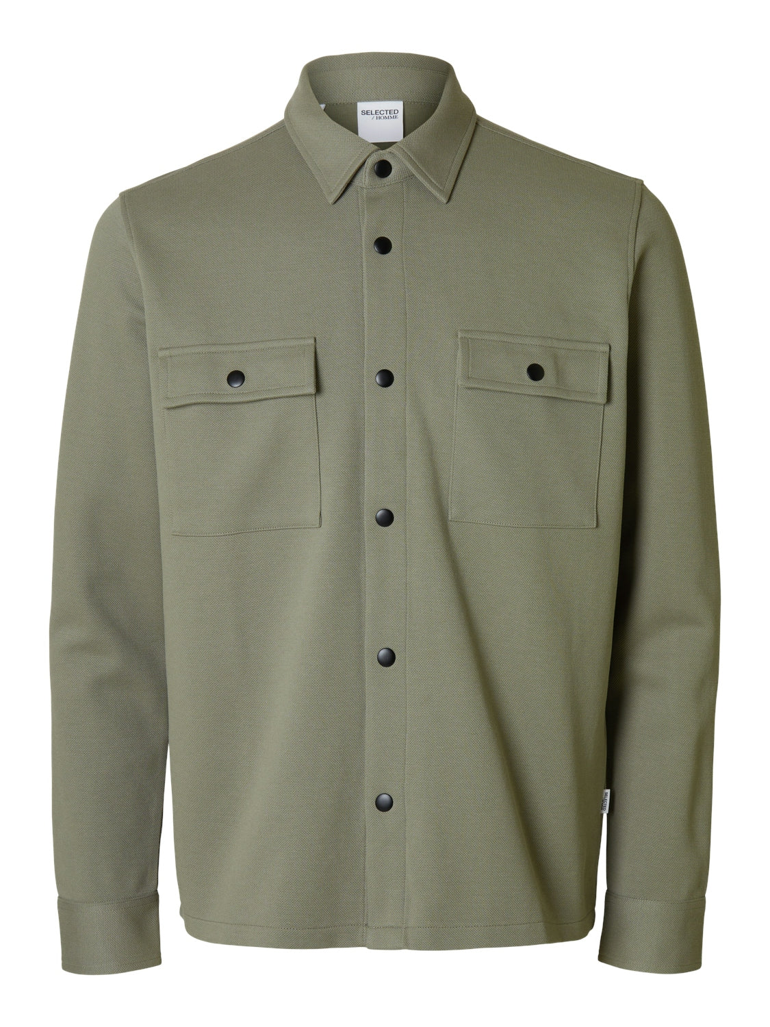 Selected Langarmshirts  oliv