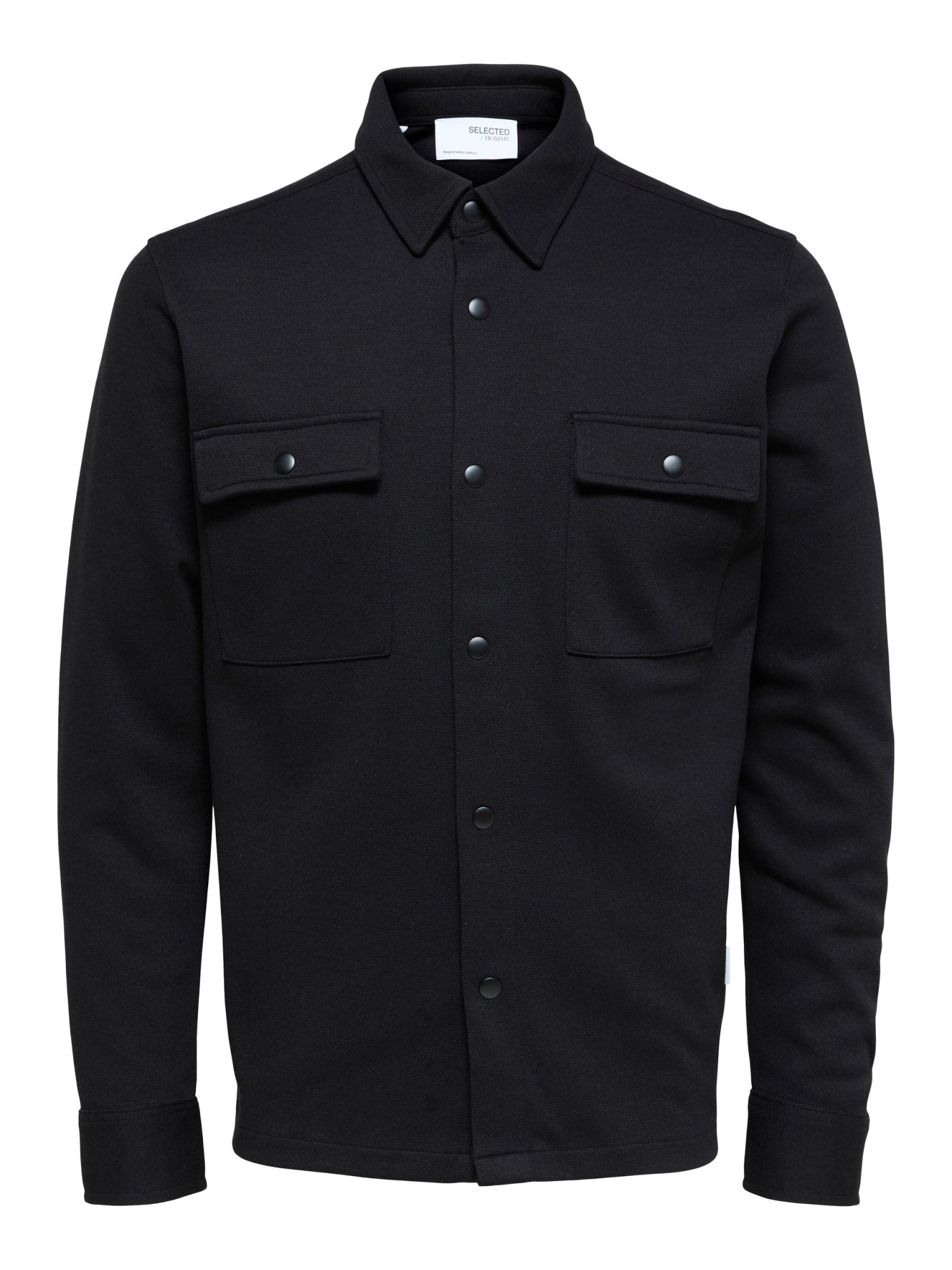 Selected Langarmshirts  schwarz
