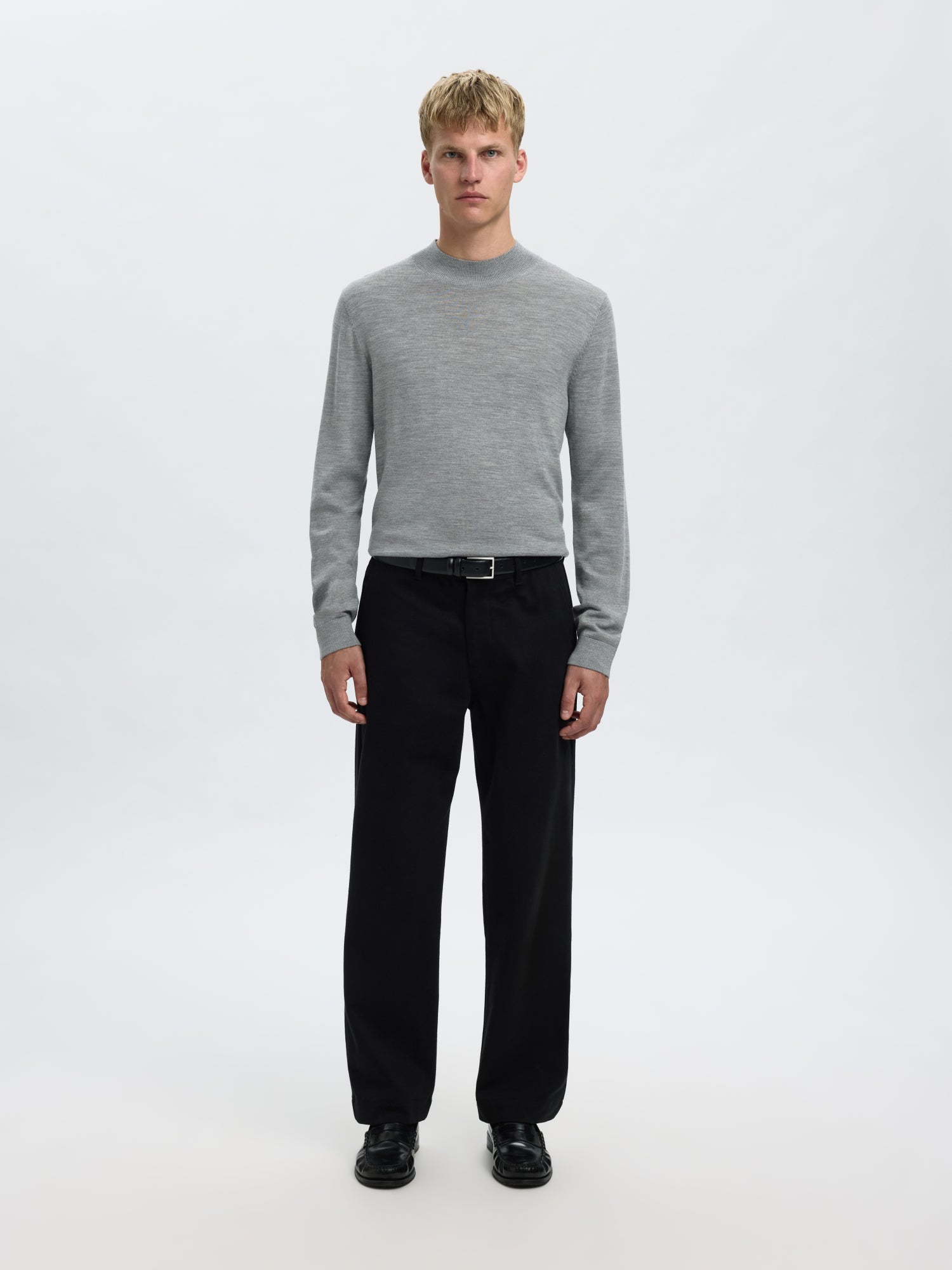 Selected Pullover  hellgrau