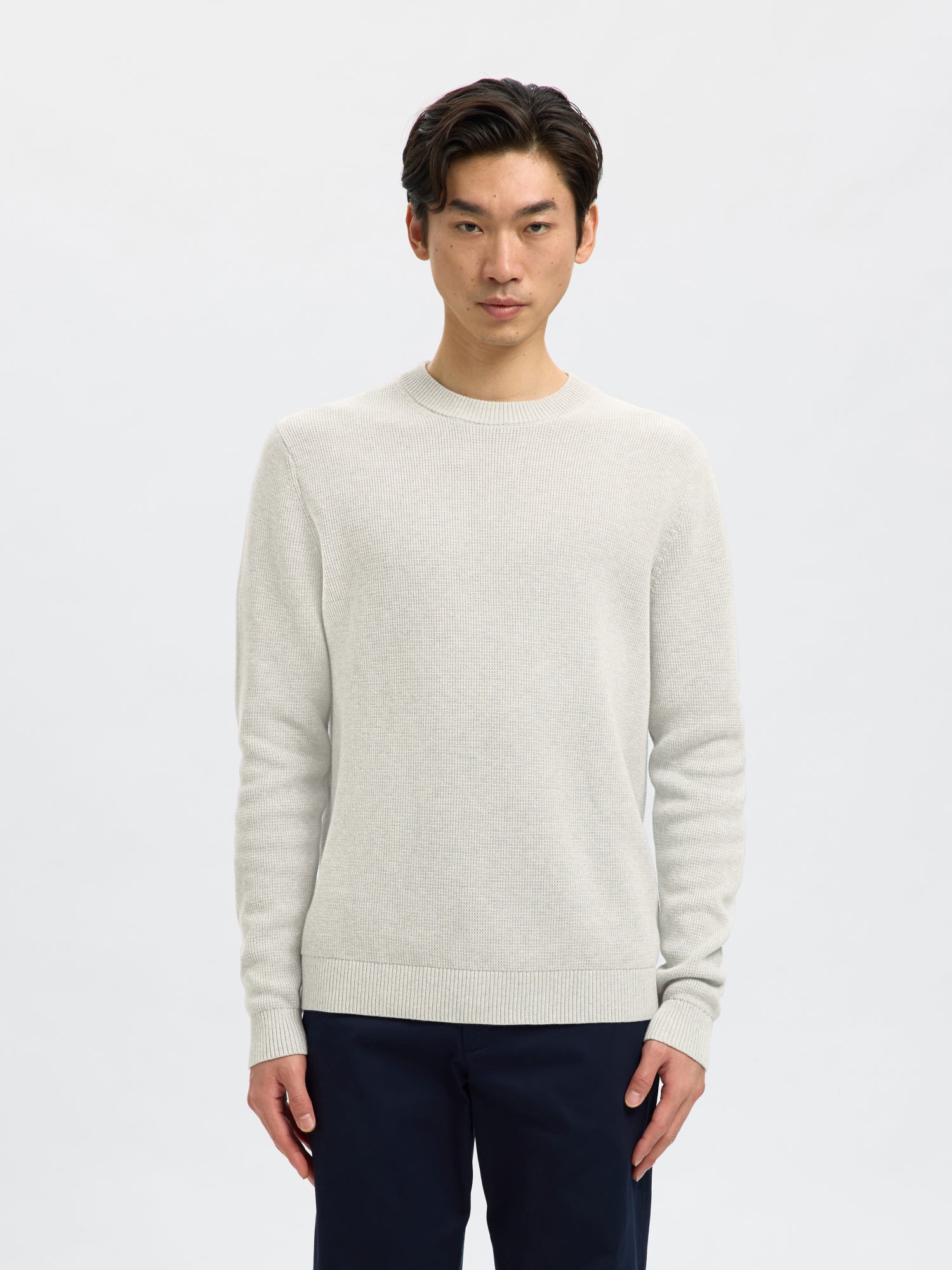 Selected Pullover  hellgrau