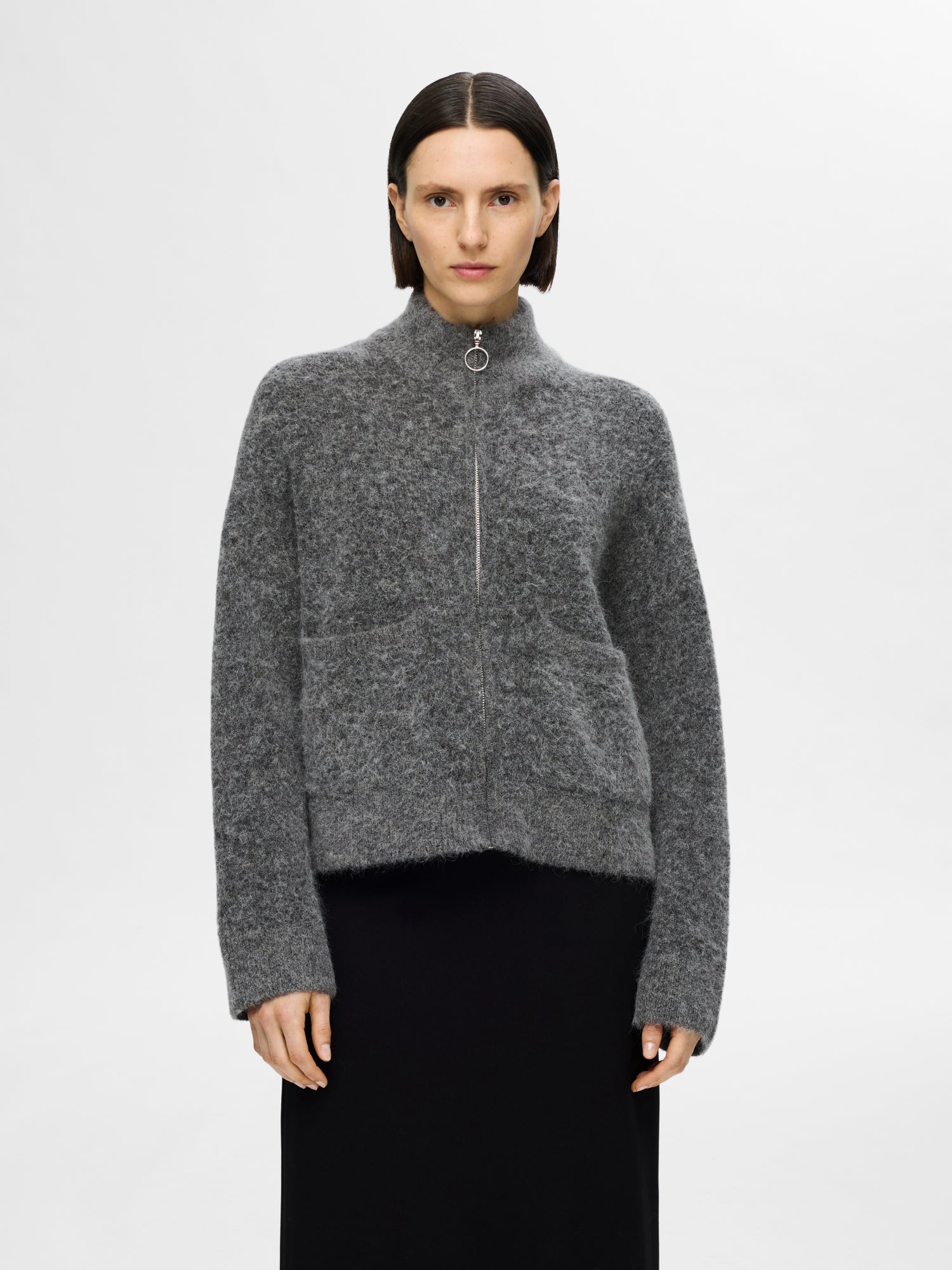 Selected femme Strickjacken  hellgrau