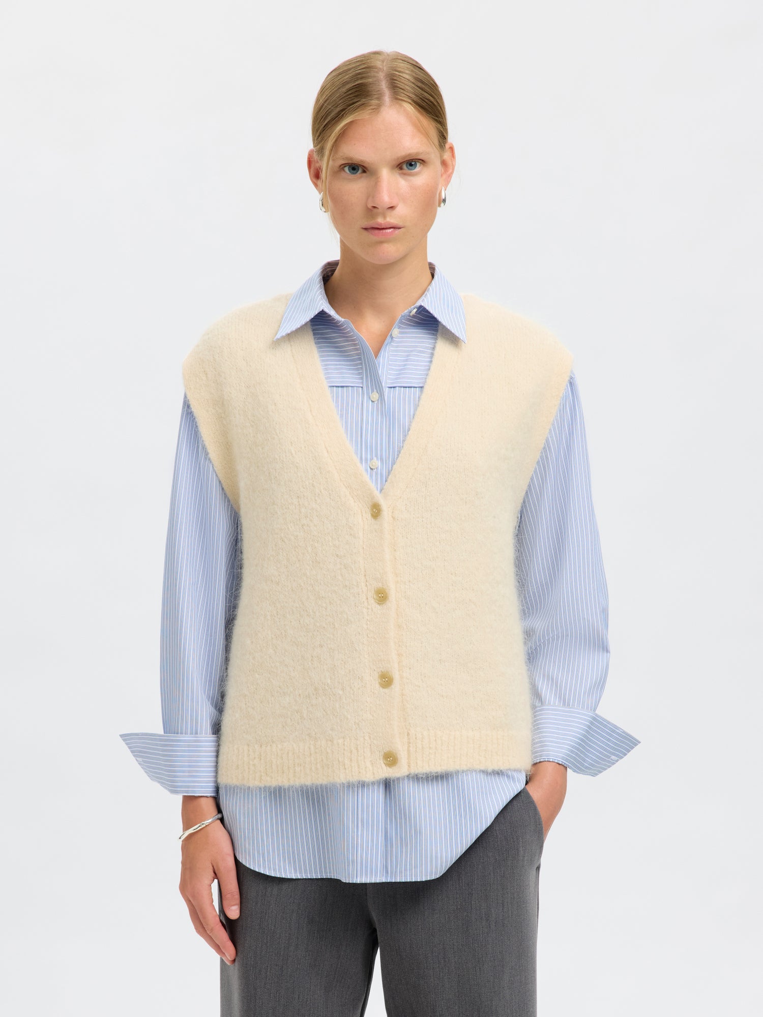 Selected femme Pullunder  creme