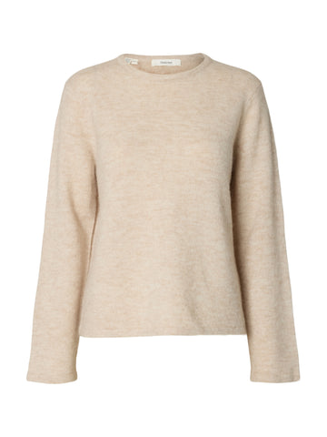 SLWLULU NEW LS KNIT O-NECK NOOS Wollmix-Pullover mit Rundhalsausschnitt